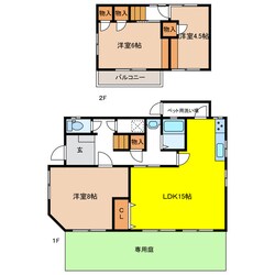 ペット特化リノベハウスの物件間取画像